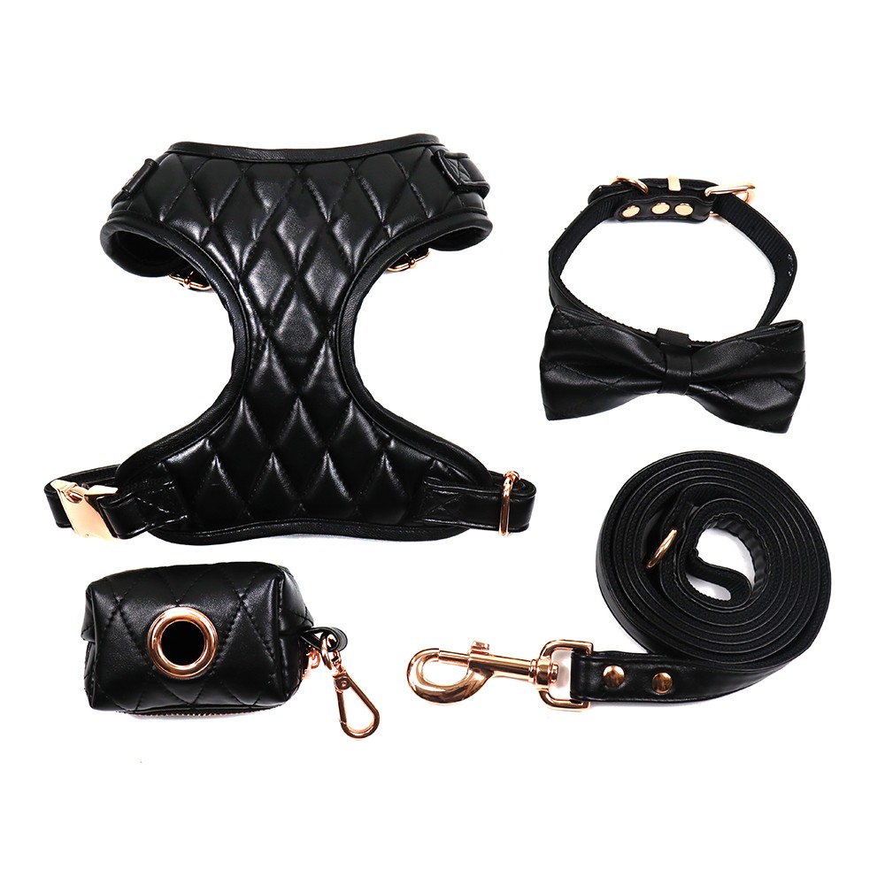 PU Leather Fabrics Pet Harnesses