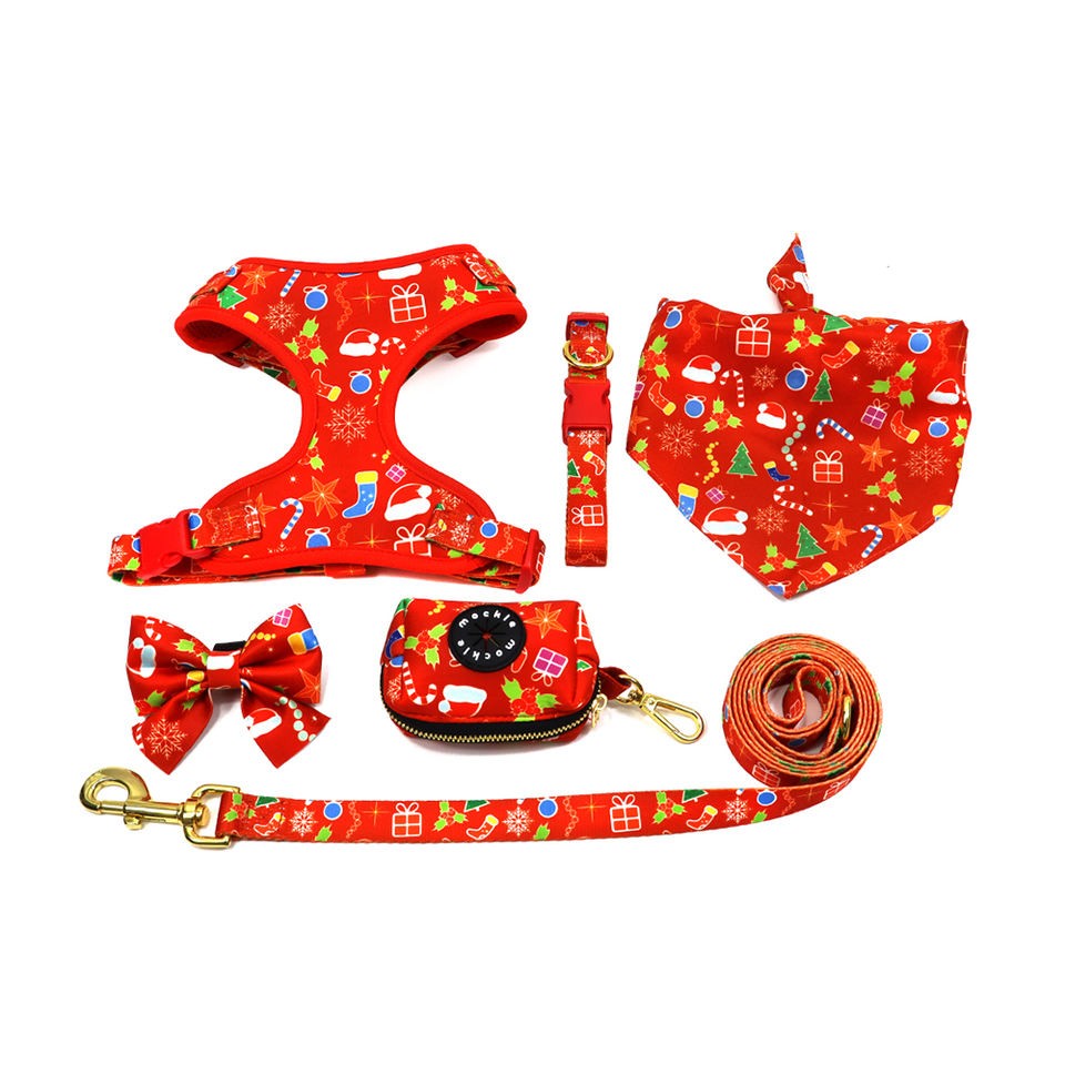 Christmas Pet Dog Harness Set